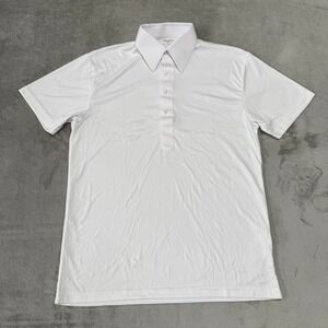 Collars & Co Dress Collar Polo Shirt Mens Small White Stretch Soft New NWOT